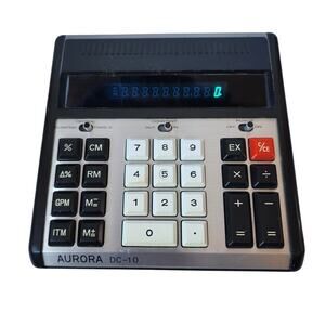 Aurora DC-10 Vintage Electronic Desktop Calculator 10 Digit Tilt Screen READ